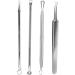 Acne Needle Stainless Steel Acne Removal Needles Pimple Blackhead Remover Tools Spoons Face Skin Care Tools Needles Facial Pore Cleaner (Color : 02) Silver - Buy Online on GoSupps.com