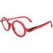 London Mole Eyewear | Round Cool Readers | Stylish Reading Glasses | Transparent Red 1.0x - Buy Online on GoSupps.com