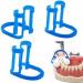 Wudaizhi 20 PCs Cotton Roll Holder Clips - Disposable Blue Dental Clip for Clinics & Orthodontics - Compact Plastic Clamp - Buy Online on GoSupps.com