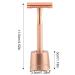 Metal Safety Double-Edged Razor for Men | Stainless Steel Shaving | Smooth Shave Minimal Irritation | Portable & Easy to Use | Suitable for All Skin Types | Silver & Rose Gold - Buy Online on GoSupps.com