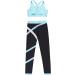 Huimingda Kid Girls 2 Piece Dance Outfits Set | Sports Bra Crop Tank Top & Athletic Leggings | Gymnastics Tracksuit | Light Blue | Size 6 Years - Buy Online on GoSupps.com