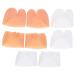 Healvian 4 Pairs Toe Cover Shoes Protector Silicone Toe Sleeves Silicone Gel Toe Divider Caps Cushioning Toe Caps Silicone Gel Sock Pads Flexible Toe Cover Tiptoe Pads Comfortable Toe Cover