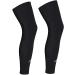 Luwint Long Compression Leg Sleeves for Women Men Comfortable and Non-Slip UV Protection Leg Knee Brace Supports for Sports Basketball Running Cycling Black 1 Pair (XX-Large)