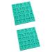 COHEALI 2pcs Cake Tool Alphabet Fondant molds Cookie Cake Cupcake Silicone Candy molds Symbols Cake molds Letter Chocolate Silicone soap Mold Alphabet Silicone molds Bread Cartoon Greenx2pcs 12x13cmx2pcs