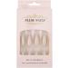 Coffin False Nails Natural Pink Press on Nails French Short Fake Nails Ballerina Acrylic Stick on Nails 24pcs for Women and Girls with solid glue nail lamp (Color : White Size : B) - Buy Online on GoSupps.com