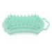 Healvian silicone shampoo brush double-sided scalp massager scrubber for wet and dry hair cleaning brush head peeling for women and men green light green