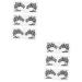 Angoily 6 Pairs Lace Eyeliner Stickers Black Eyeshadow Eye Shadow Eye Liner Decals Eye Liner Stickers Fabric 13X6cmx2pcs Blackx2pcs