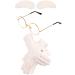 MFUOE Santa Claus Costume Accessories Santa Eyebrow Glasses with Gloves 3 Pack
