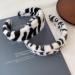 Fluffy Zebra Headband Wide Fur Headband Cute Fluffy Hairband Decorative Fuzzy Hairband Soft Plush Hair Hoop for Women Girls Zebra black white - Buy Online on GoSupps.com