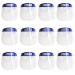 GRKB facial protection 12 pieces face shield with anti-fitting visor facial protection and pleasant thanks to the upholstery facial protection shield faceshield visor spitting protection