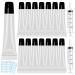 50PCS Lip Gloss Tubes 15ml Black Cap Lip Gloss Containers Empty Lip Balm Tubes Refillable Cosmetic Squeeze Lipgloss Tubes + 2 x 20ml Syringes Tag Labels Stickers for DIY Lip Gloss Base Glitter 15ml-50PCS Black