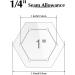 Hexagon Quilting Templates Set - 6 Pieces (1-5 Inch) with Seam Allowance - Acrylic for DIY Quilting Crafts - Buy Online on GoSupps.com