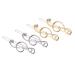 4x Dainty Hairpin Clip Music Note Hair Snap Clamp Womens Girls Headwear