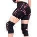 BelugaDesign Padded Shorts Knee Set | Women Winter Sports Ski Snowboard Roller Skate Tailbone 3D Impact Pad | Adjustable Breathable Protective Gear Butt Hip Knee Brace (W, L) Large Black Pink