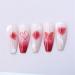 DIY Manicure Love Heart Flowers Nail Art Nail Stickers Pink Bow-knot Nail Decals Strawberry(2) - Buy Online on GoSupps.com