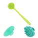 BELLIFFY 1 Set Washing and Care Three Piece Set Scalp Care Brush Exfoliating Back Scrubber Bathroom Cleansing Shampoo Facial Scrubber Hair Massager Body Massager Bathroom Supplies Scalp