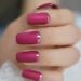 Matte Rose Red Fake Nails | Metallic Moo Medium | Acrylic Nail Art Tips L5231-1 - Buy Online on GoSupps.com