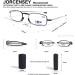 Compact Folding Reading Glasses - 2 Pair Set (Black & Red) with Cases - Unisex 2.50x Readers for Comfortable Reading - Buy Online on GoSupps.com