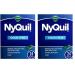 Vicks NyQuil Cold and Flu Relief Liquid Medicine Powerful Multi-Symptom Nighttime Relief for Headache Fever Sore Throat Minor Aches and Pains Sneezing Runny Nose and Cough 24 Liquicaps 24 Count (Pack of 2)