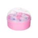 Houppette poudre pour b b applicateur de poudre et r cipient houppette ronde avec poign e tui poudre pour le corps avec houppette pour poudre libre fond de teint poudre de couche douce et 1 unit (Lot de 1)