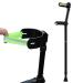 Black Aluminum Forearm Crutch with Led Lights and Ergonomic Handgrip able Four Legged Cane-Adjustable Height for Adults Seniors with Heights 150 Lucky Star