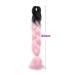 SEGO 3 Pieces Ombre Braiding Hair Extensions - 24 Two-Tone Black & Pink Crochet Braid Hair for Stylish Looks - Buy Online on GoSupps.com