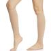 Ailaka 1 Pair 20-30 mmHg Compression Calf Sleeves Women & Men Graduated Support Footless Compression Socks for Varicose Veins Shin Splints Edema Recovery Maternity Cycling Running Travel Large Beige