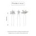 Jakawin Rhinestone Bride Wedding Hair Pins - Pack of 3 Silver Crystal Hair Accessories for Women and Girls | HP178 - Buy Online on GoSupps.com