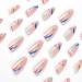 RikView Almond Press on Nails Medium - Colorful Swirls Design for Women | 24PCs/Set - Buy Online on GoSupps.com