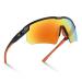KastKing Hillsboro Polarized Sport Sunglasses for Men and Women, Ideal for Baseball Cycling Running Biking, UV protection Frame: Black / Lens: Orange Revo