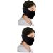 Healeeved 2-in-1 Winter Ski Masks | Anti-Dust Face Mask for Men & Women | Winter Sturmhauben | Black - 1 Pack - Buy Online on GoSupps.com