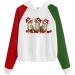 Bigfanshu Womens Dresses Christmas Print Hooded Long Sleeves Sweatshirt Pullover Tops Shirt - Buy Online on GoSupps.com