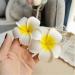 12PCS 2.4Inch White Foam Hawaiian Frangipani Flower Hair Clips - Bridal Wedding Party Accessories - Buy Online on GoSupps.com