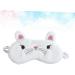 minkissy Cat Design Sleeping Mask Soft Breathable Eye Mask For Night Naps Work Comfortable Elastic Band 195*95cm white - Buy Online on GoSupps.com
