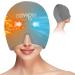 NEWGO Migraine Relief Cap Full Coverage Headache Hat for Migraine Cold Therapy Ice Head Wrap for Puffy Eyes Tension Sinus and Stress Relief Form Fitting & Stretchable-Light Grey