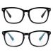 Cyxus glasses blue light filter glasses without strength anti-blue lights from laptops smartphones tablets and other screens 14-black & blue