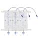 3 Pack 1000ml Leg Bag Urine Drainage Bag Urine Collection Bag Drainage Bag with 2 Straps Anti-Reflux Valve (1000ml)