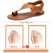 Bunion Corrector Women's Soft PU Leather Flat Sandals - Khaki (EU 35-43) | Comfortable & Therapeutic Design - Buy Online on GoSupps.com