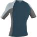 O'Neill Men's Premium Skins Short Sleeve Rash Guard Cadet Blue/Graphite/Cool Grey - Size Medium - Buy Online on GoSupps.com