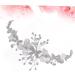 FRCOLOR Floral Headband Bride Headpieces for Wedding Bridal Hair Accessories Wedding Headband Bridesmaid Hair Accessories Rhinestone Headdress Women Headdress for Wedding Tiara White - Buy Online on GoSupps.com