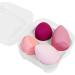 Make-up sponge 4 pieces make-up sponges beauty blender make-up sponges make-up blender for concealer liquid foundation rouge and loose powder used pink