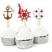 Mikinona 24pcs Nautical Cupcake Toppers Nautical Cake Topper Nautical Cupcake Picks Nautical Theme Party Picks Birthday Nautical Topper With Line Ocean - Buy Online on GoSupps.com