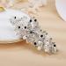 Voarge Wedding Hair Clip Rhinestone Bridal Hair Accessories Simulated Pearl Hair Clip Barrette Silver-Tone Flower Hair Piece for Women and Girls (black) - Buy Online on GoSupps.com