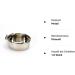 Stainless Steel Hanging Bowl for Birds & Rodents - 0.95L with Screw Holder | Durable Pet Bowl - Buy Online on GoSupps.com