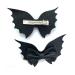 Halloween Hair Bows Clip Barrette Cosplay Costume Halloween Bows for Hair Accessory Goth Hair Accessories for Women Girls Black Bat Hair Bow Halloween party Accessories