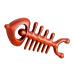 Beavorty Kamm Practical massage device GUA-SHA massage lines Wider combs Hand massage device Fishing bone-shaped massage device body massager meridian rosewood scraper tools