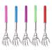 Beaupretty extendable back scratch 5 pieces of portable telescopic back scratches Totenkopf manual back scraper tool metal base massage device scratching device with rubber racks