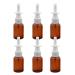 Vasana 6 pieces 30 ml / 1 ounce empty brown brown nasal spray bottles made of glass travel refillable bottles of cosmetics make-up storage container vials
