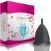 Blossom Menstrual Cup | Eco-Friendly & Reusable Silicone Cup - Say Goodbye to Tampons (Large Black - Buy Online on GoSupps.com