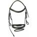 Henri de Rivel Black Padded Raised Dressage Bridle with Crank Noseband for Horse - Buy Online on GoSupps.com